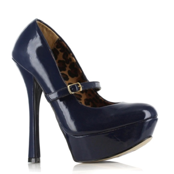 6" Stiletto Heel Platform Patent Mary Jane Pump